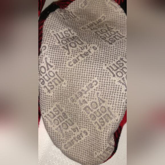 Carter's Footed Footie Pajamas RED BLACK BUFFALO PLAID Polar Bear Lumberjack 5 - Picture 11 of 15